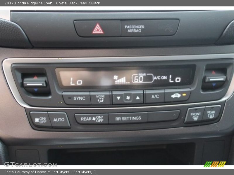 Controls of 2017 Ridgeline Sport