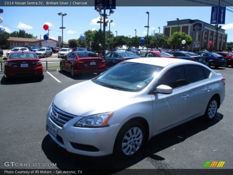 Brilliant Silver / Charcoal 2014 Nissan Sentra SV