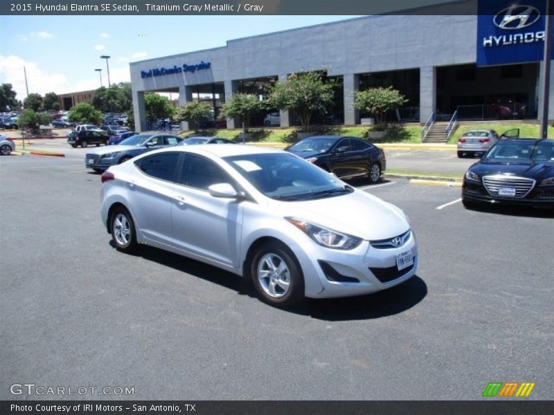 Titanium Gray Metallic / Gray 2015 Hyundai Elantra SE Sedan