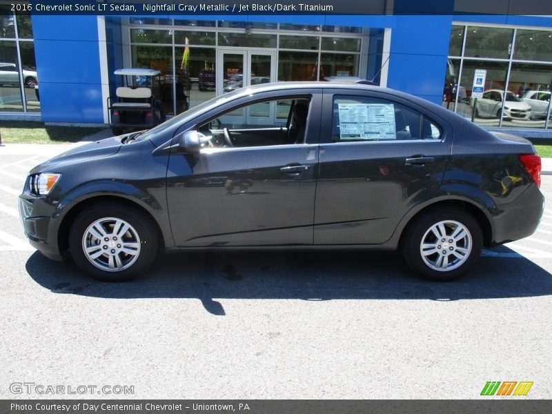 Nightfall Gray Metallic / Jet Black/Dark Titanium 2016 Chevrolet Sonic LT Sedan