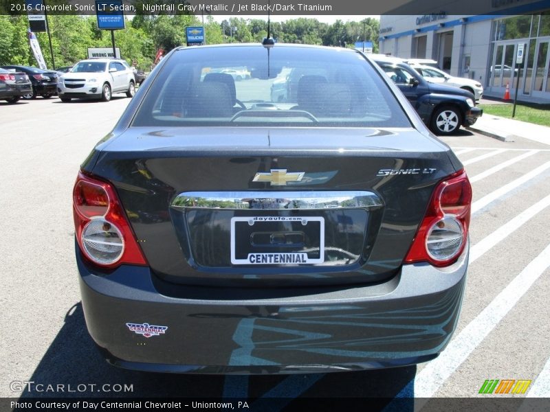 Nightfall Gray Metallic / Jet Black/Dark Titanium 2016 Chevrolet Sonic LT Sedan
