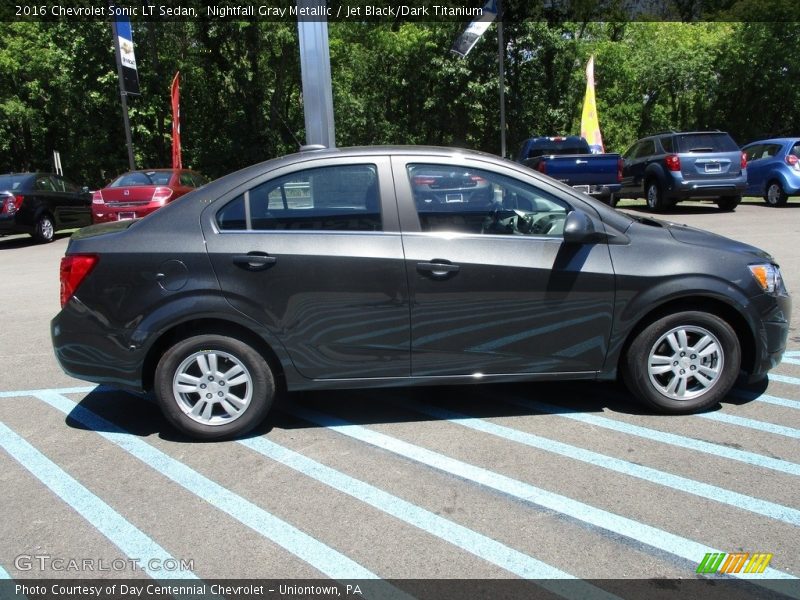 Nightfall Gray Metallic / Jet Black/Dark Titanium 2016 Chevrolet Sonic LT Sedan