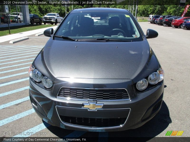 Nightfall Gray Metallic / Jet Black/Dark Titanium 2016 Chevrolet Sonic LT Sedan