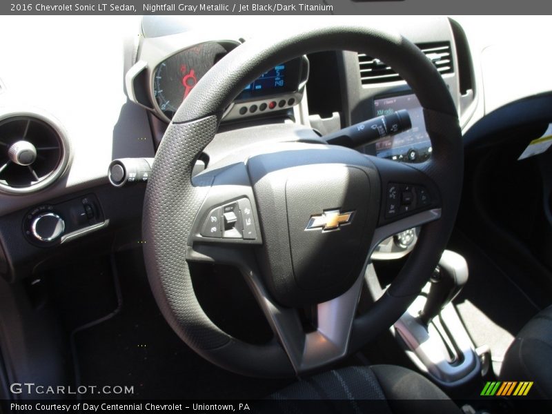 Nightfall Gray Metallic / Jet Black/Dark Titanium 2016 Chevrolet Sonic LT Sedan