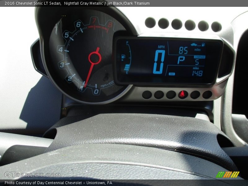 Nightfall Gray Metallic / Jet Black/Dark Titanium 2016 Chevrolet Sonic LT Sedan