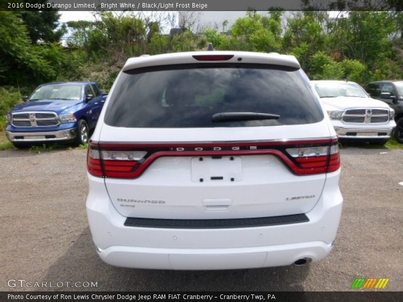 Bright White / Black/Light Frost Beige 2016 Dodge Durango Limited