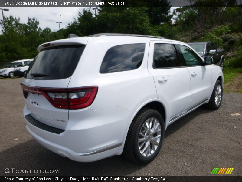 Bright White / Black/Light Frost Beige 2016 Dodge Durango Limited