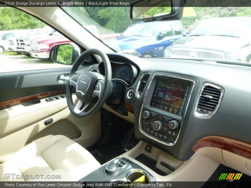 Bright White / Black/Light Frost Beige 2016 Dodge Durango Limited