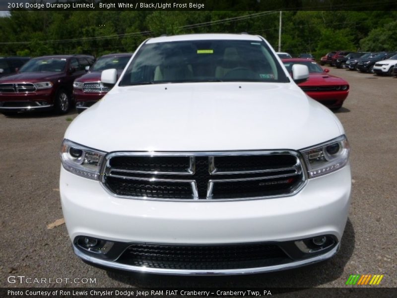 Bright White / Black/Light Frost Beige 2016 Dodge Durango Limited