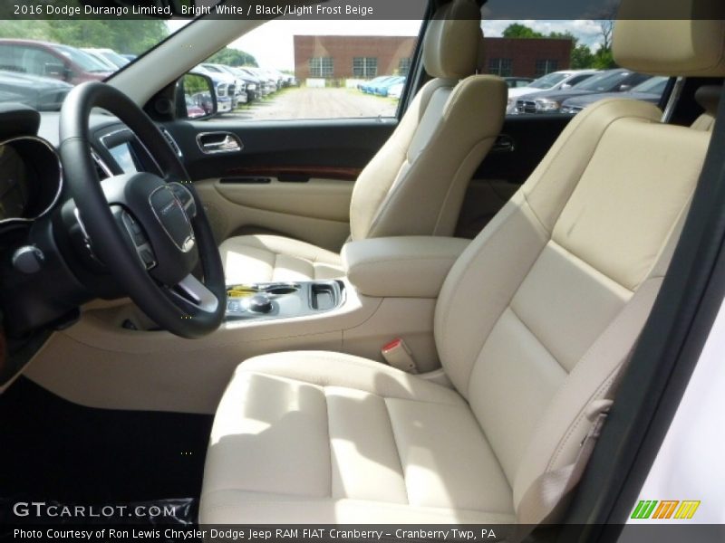 Bright White / Black/Light Frost Beige 2016 Dodge Durango Limited