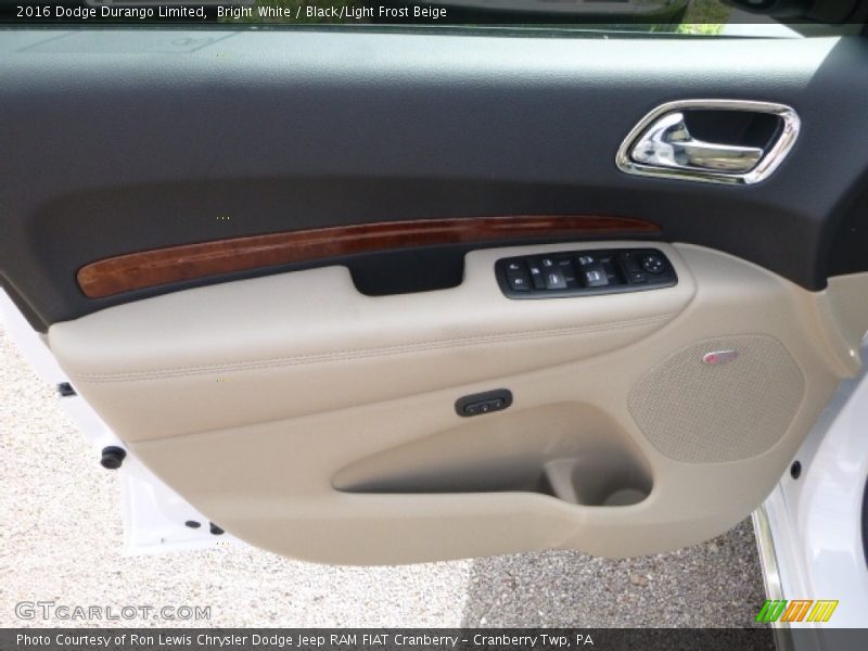 Bright White / Black/Light Frost Beige 2016 Dodge Durango Limited