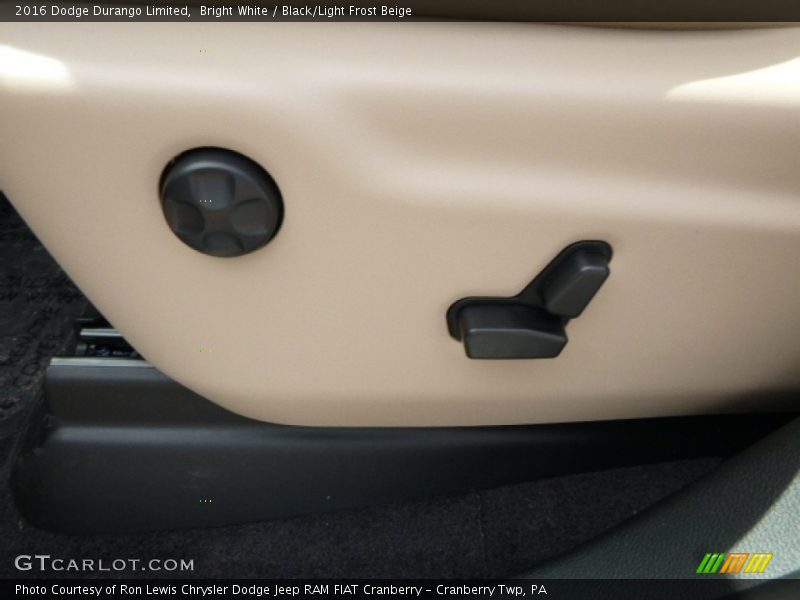 Bright White / Black/Light Frost Beige 2016 Dodge Durango Limited