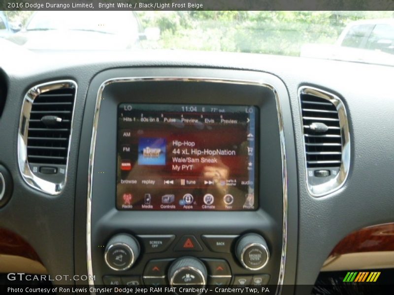 Bright White / Black/Light Frost Beige 2016 Dodge Durango Limited
