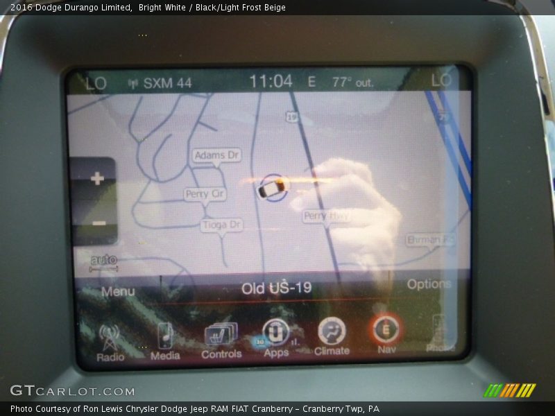 Bright White / Black/Light Frost Beige 2016 Dodge Durango Limited