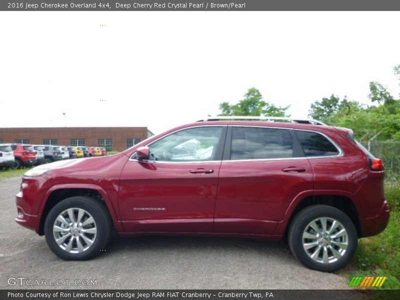 Deep Cherry Red Crystal Pearl / Brown/Pearl 2016 Jeep Cherokee Overland 4x4