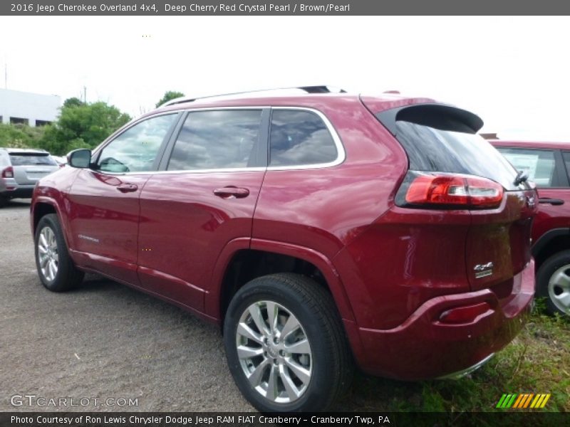 Deep Cherry Red Crystal Pearl / Brown/Pearl 2016 Jeep Cherokee Overland 4x4