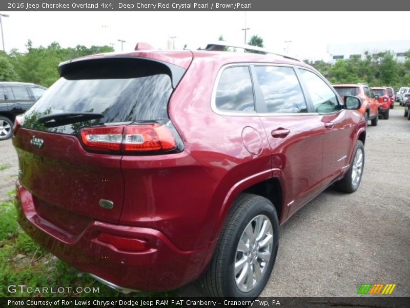 Deep Cherry Red Crystal Pearl / Brown/Pearl 2016 Jeep Cherokee Overland 4x4