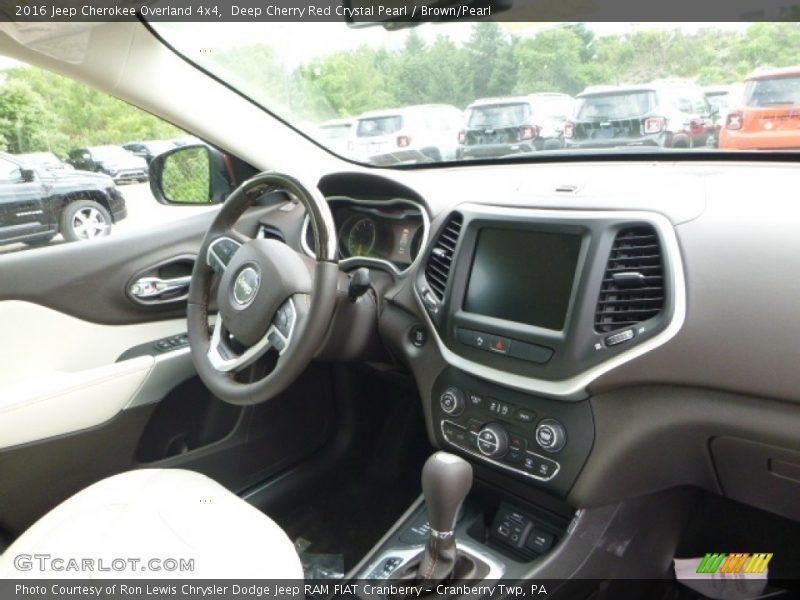 Deep Cherry Red Crystal Pearl / Brown/Pearl 2016 Jeep Cherokee Overland 4x4