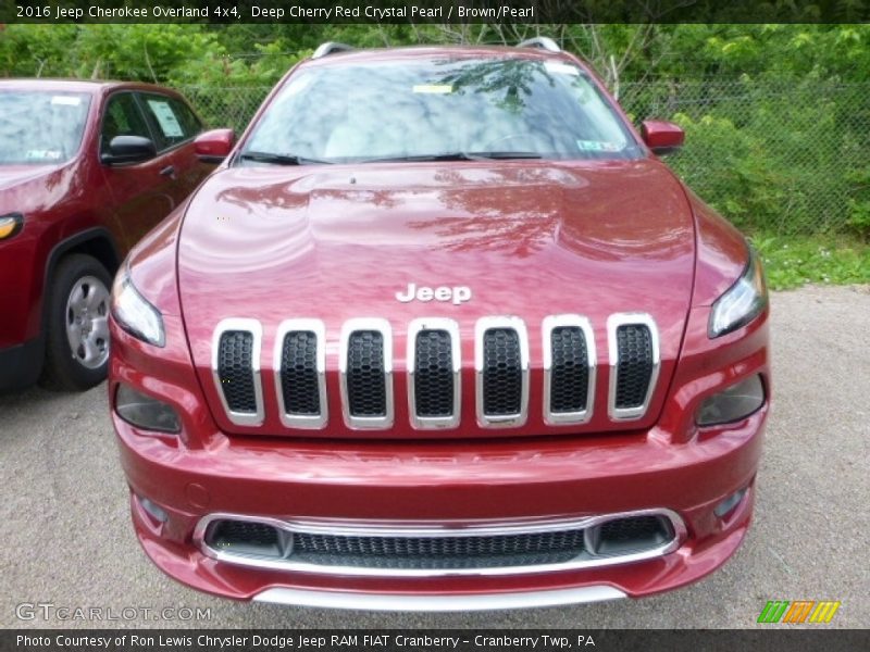 Deep Cherry Red Crystal Pearl / Brown/Pearl 2016 Jeep Cherokee Overland 4x4