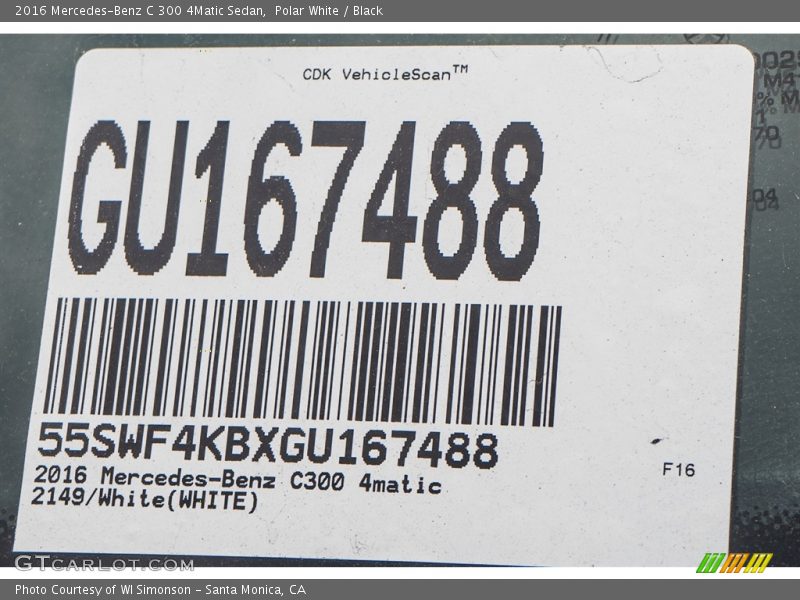 Polar White / Black 2016 Mercedes-Benz C 300 4Matic Sedan