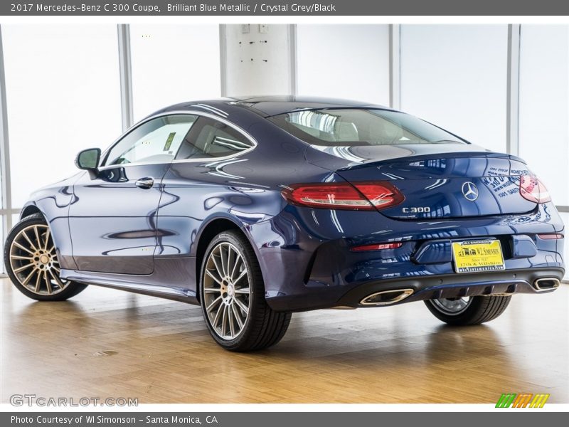 Brilliant Blue Metallic / Crystal Grey/Black 2017 Mercedes-Benz C 300 Coupe