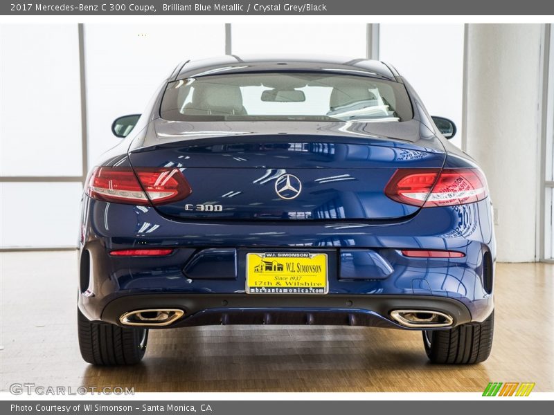 Brilliant Blue Metallic / Crystal Grey/Black 2017 Mercedes-Benz C 300 Coupe