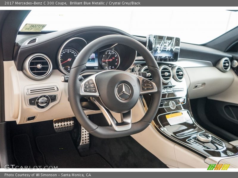 Brilliant Blue Metallic / Crystal Grey/Black 2017 Mercedes-Benz C 300 Coupe