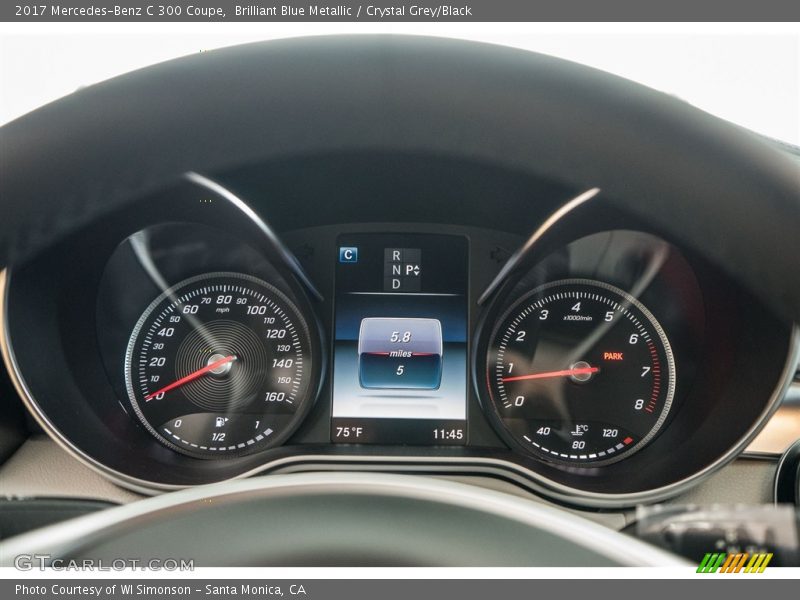 Brilliant Blue Metallic / Crystal Grey/Black 2017 Mercedes-Benz C 300 Coupe
