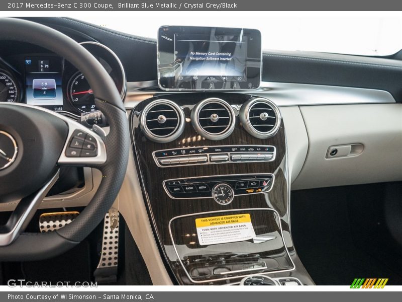 Brilliant Blue Metallic / Crystal Grey/Black 2017 Mercedes-Benz C 300 Coupe