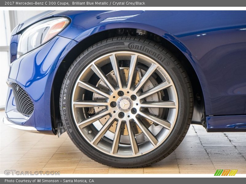 Brilliant Blue Metallic / Crystal Grey/Black 2017 Mercedes-Benz C 300 Coupe