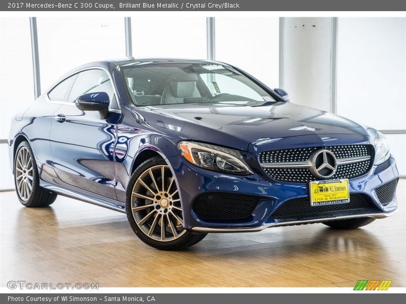 Brilliant Blue Metallic / Crystal Grey/Black 2017 Mercedes-Benz C 300 Coupe