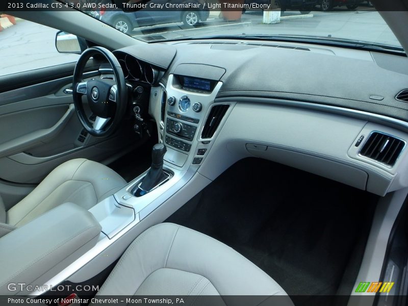 Thunder Gray ChromaFlair / Light Titanium/Ebony 2013 Cadillac CTS 4 3.0 AWD Sedan