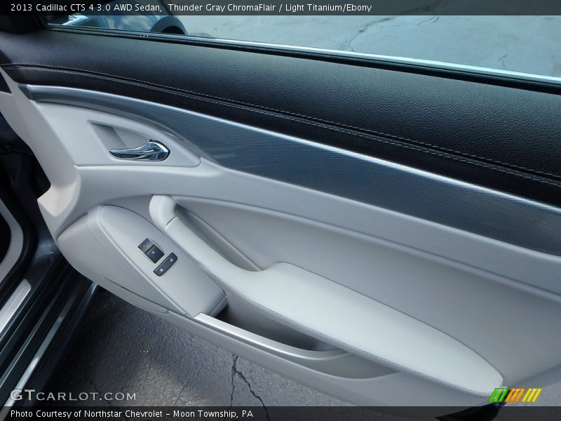Thunder Gray ChromaFlair / Light Titanium/Ebony 2013 Cadillac CTS 4 3.0 AWD Sedan