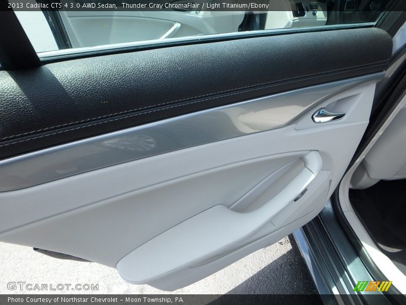 Thunder Gray ChromaFlair / Light Titanium/Ebony 2013 Cadillac CTS 4 3.0 AWD Sedan