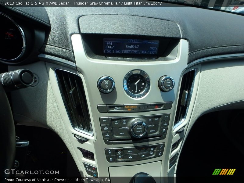 Thunder Gray ChromaFlair / Light Titanium/Ebony 2013 Cadillac CTS 4 3.0 AWD Sedan