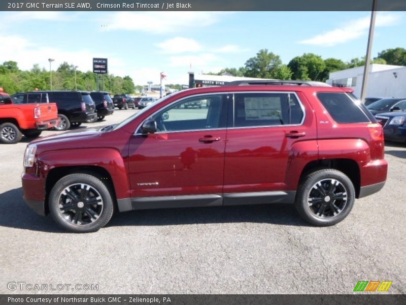 Crimson Red Tintcoat / Jet Black 2017 GMC Terrain SLE AWD