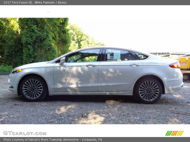 White Platinum / Ebony 2017 Ford Fusion SE