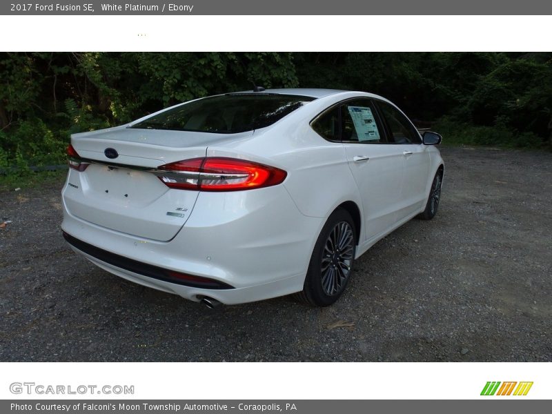 White Platinum / Ebony 2017 Ford Fusion SE