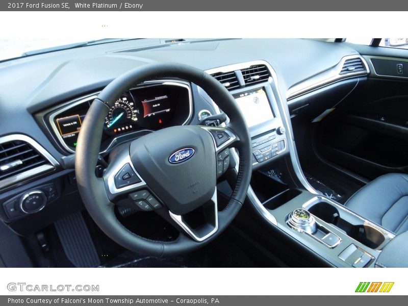 White Platinum / Ebony 2017 Ford Fusion SE