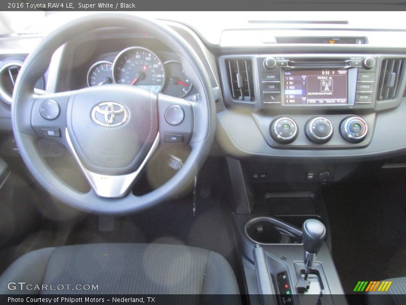 Super White / Black 2016 Toyota RAV4 LE
