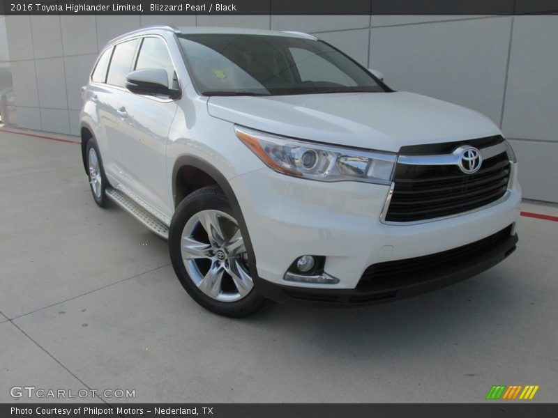 Blizzard Pearl / Black 2016 Toyota Highlander Limited