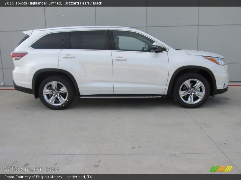 Blizzard Pearl / Black 2016 Toyota Highlander Limited