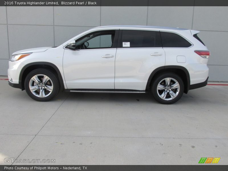 Blizzard Pearl / Black 2016 Toyota Highlander Limited