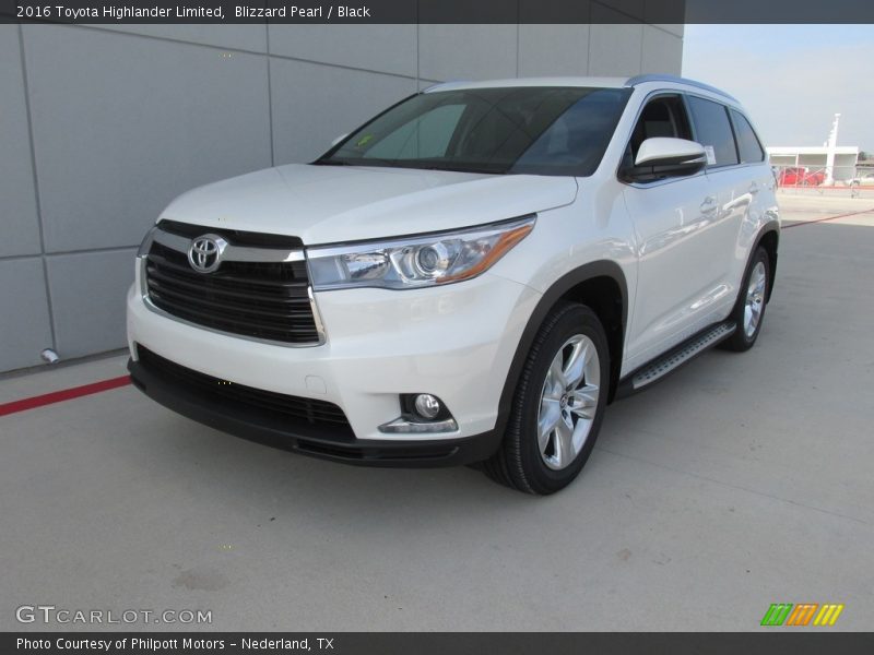 Blizzard Pearl / Black 2016 Toyota Highlander Limited