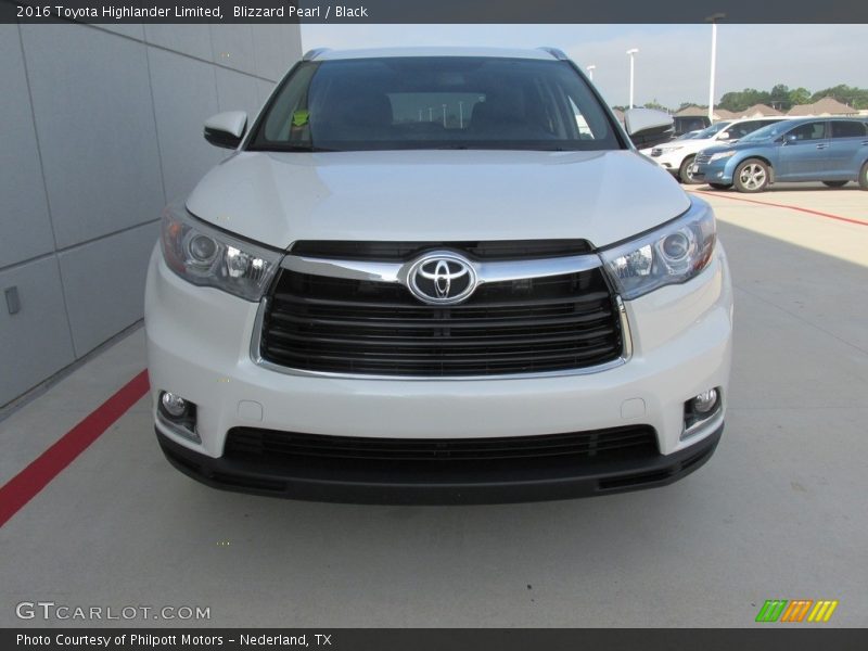 Blizzard Pearl / Black 2016 Toyota Highlander Limited