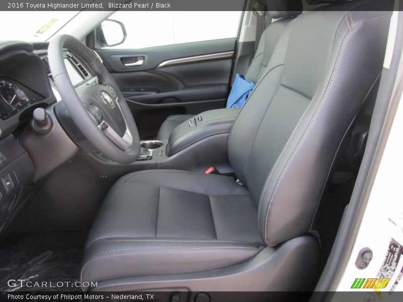 Blizzard Pearl / Black 2016 Toyota Highlander Limited