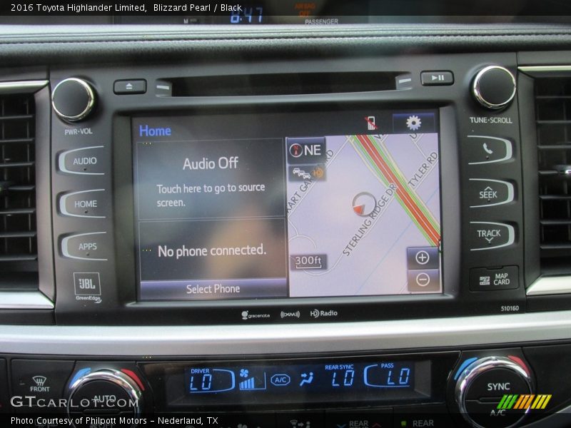 Blizzard Pearl / Black 2016 Toyota Highlander Limited
