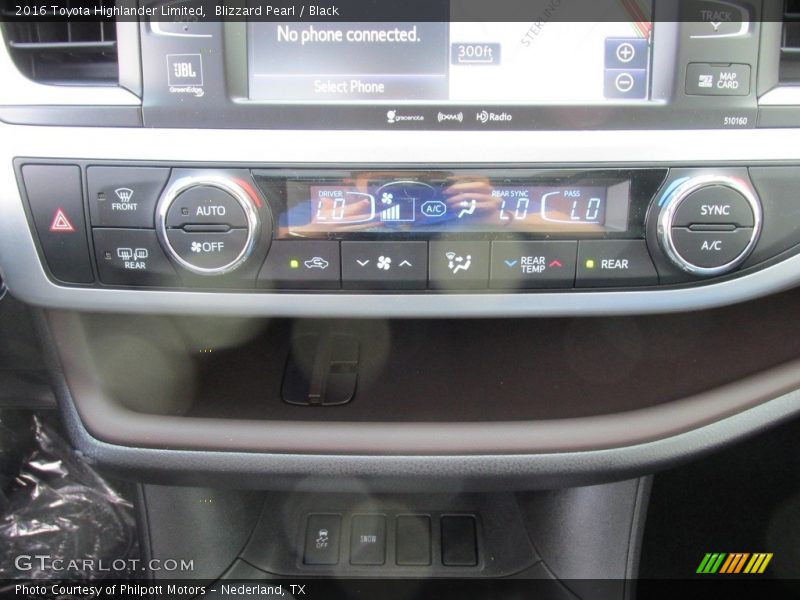 Blizzard Pearl / Black 2016 Toyota Highlander Limited