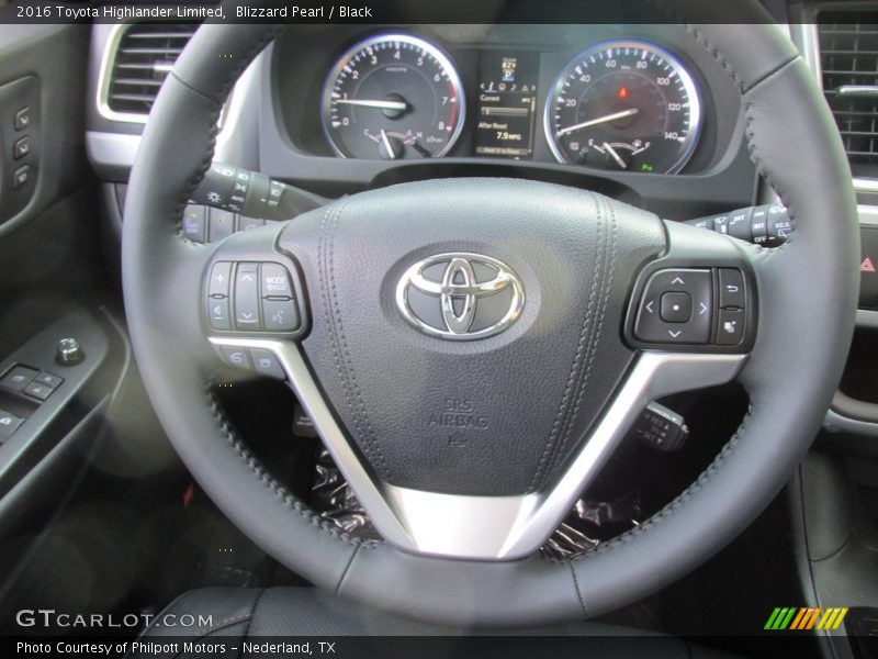 Blizzard Pearl / Black 2016 Toyota Highlander Limited