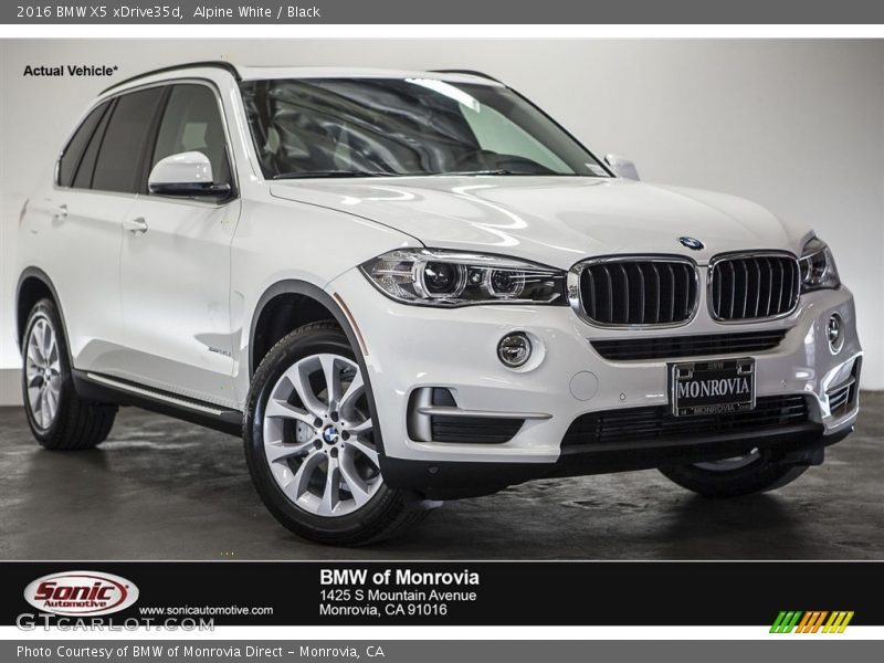 Alpine White / Black 2016 BMW X5 xDrive35d
